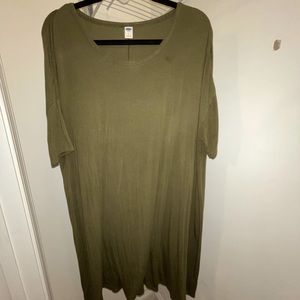 Olive Green T-shirt Dress